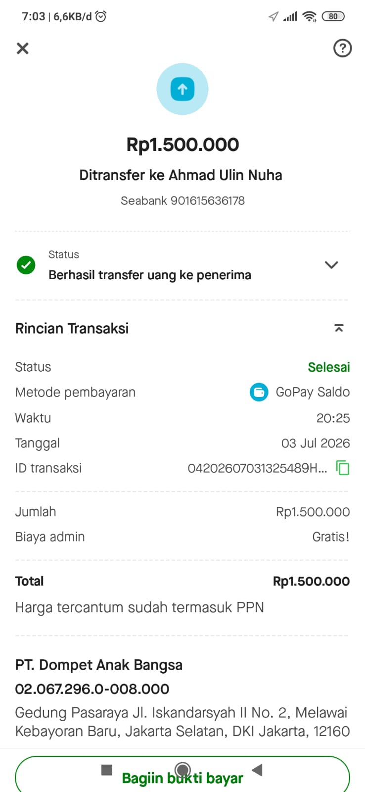 Pembayaran Tukang ke 4