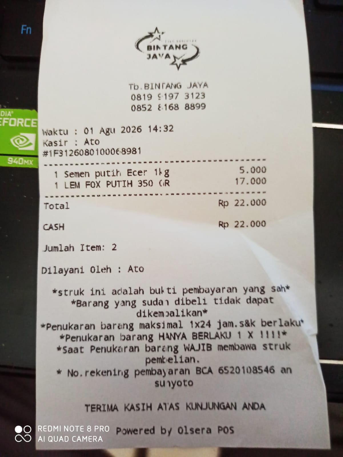 Semen Putih dan Lem Fox